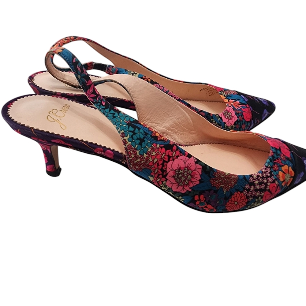 J. Crew Sophia Slingback Pumps In Mixed Liberty Prints View 6